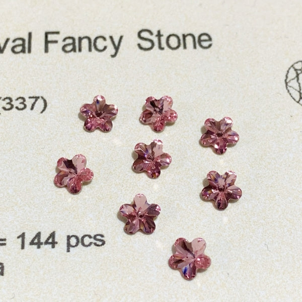 Swarovski 4744 crystal Flower Fancy Stone 223 Light Rose（6mm）