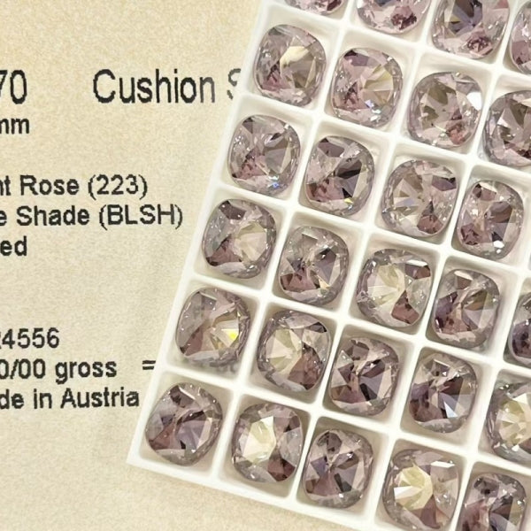 Swarovski 4470 crystal Cushion Square 223BLSH（10mm）