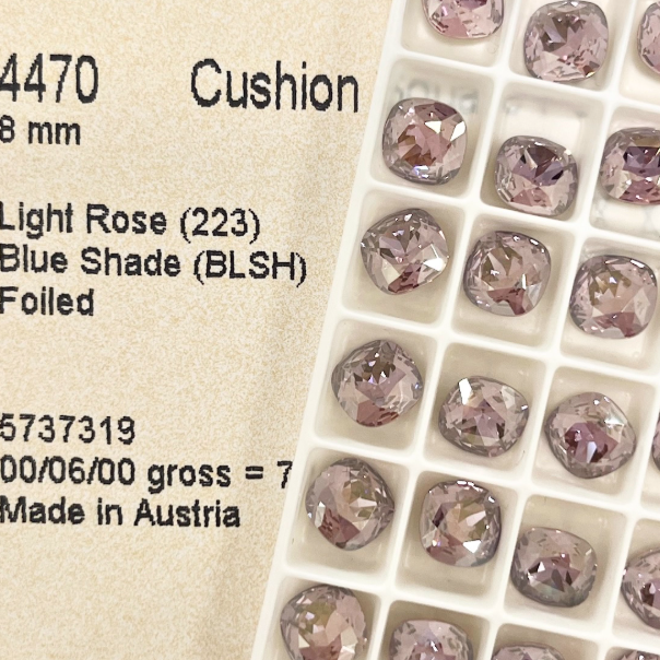 Swarovski 4470 crystal Cushion Square 223BLSH（8mm）