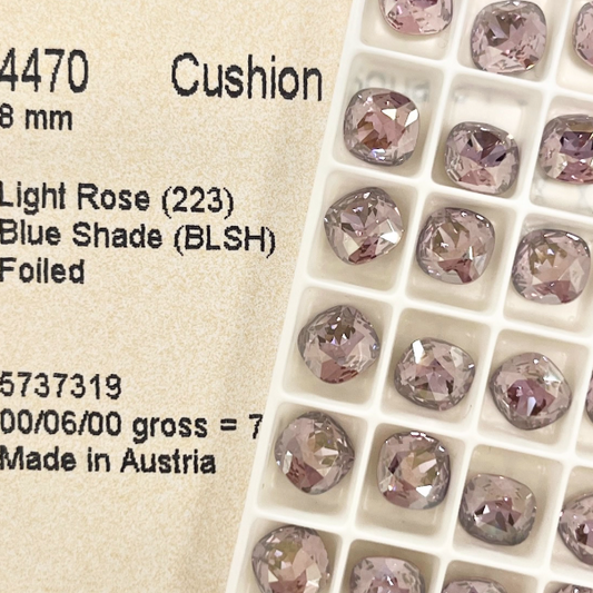 Swarovski 4470 crystal Cushion Square 223BLSH（8mm）