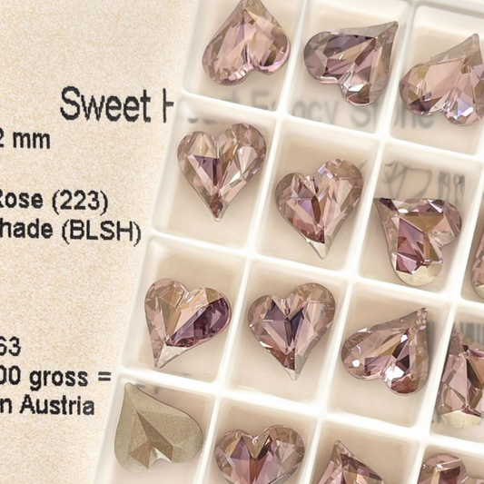 Swarovski 4809 crystal Sweet heart Fancy Stone 223BLSH（13x12mm）