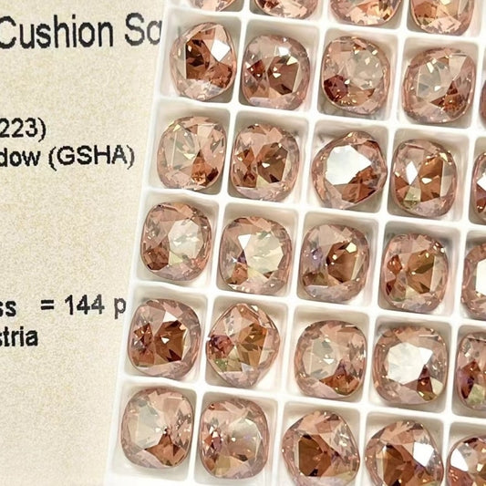 Swarovski 4470 crystal Cushion Square 223GSHA（10mm）