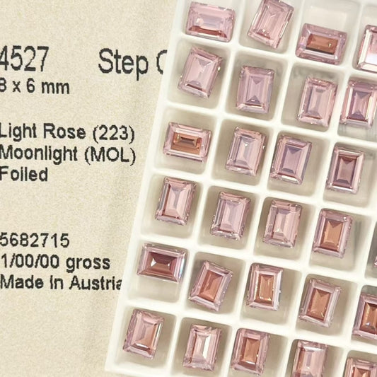 Swarovski 4527 crystal Step Cut Fancy Stone 223mol（8x6mm）