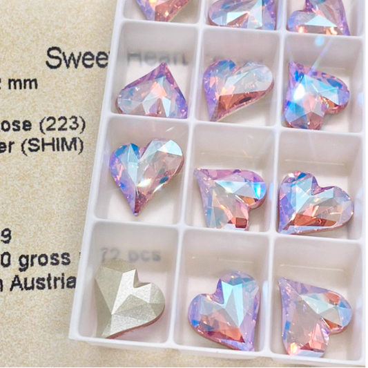 Swarovski 4809 crystal Sweet heart Fancy Stone 223SHIM（13x12mm）