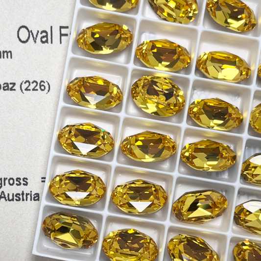 Swarovski 4120 crystal Oval Fancy Stone 226 Light Topaz（14x10mm）