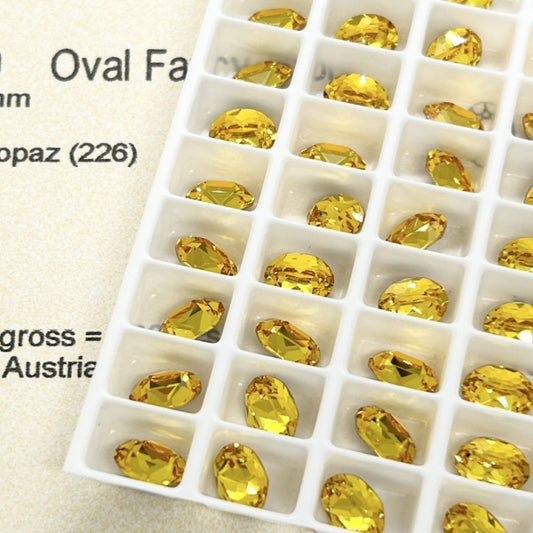 Swarovski 4120 crystal Oval Fancy Stone 226 Light Topaz（8x6mm）