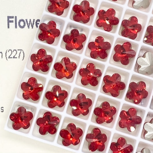 Swarovski 4744 crystal Flower Fancy Stone 227  Light Siam（10mm）