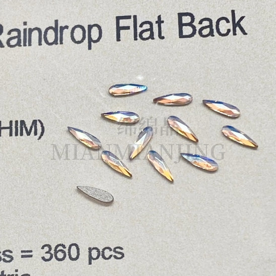 Swarovski 2304 Raindrop Flat Back crystals 6x1.7mm