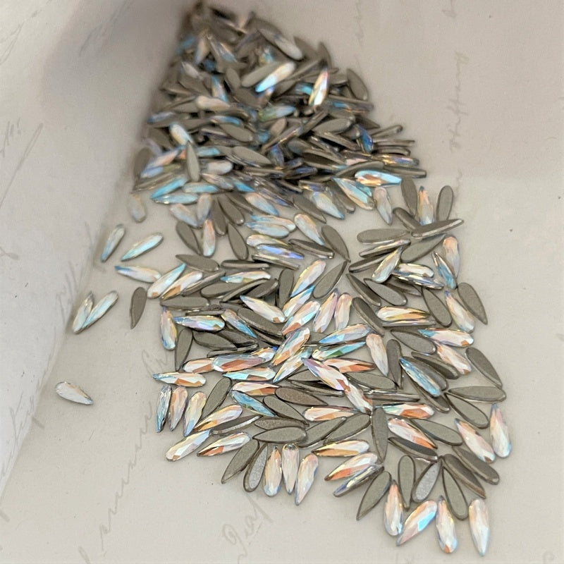 Swarovski 2304 Raindrop Flat Back crystals 6x1.7mm