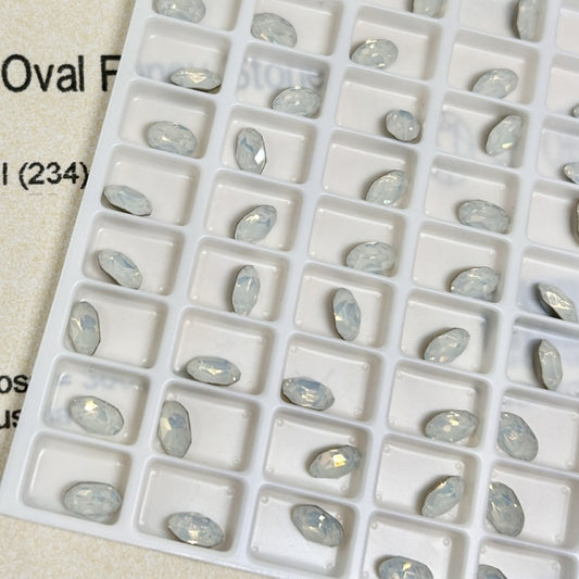 Swarovski 4120 crystal Oval Fancy Stone 234White Opal（6x4mm）