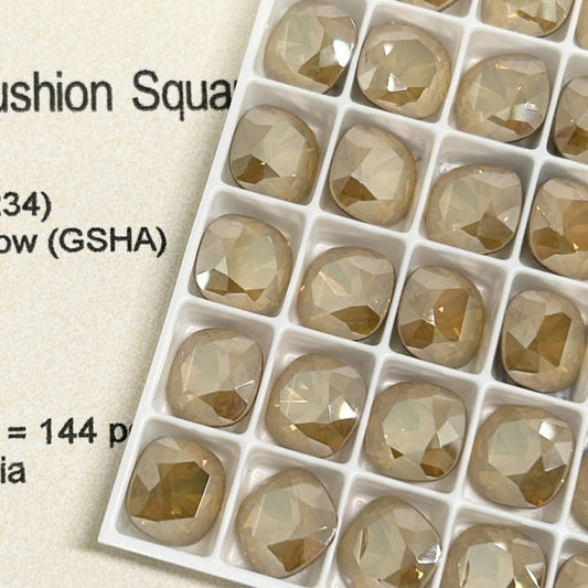 Swarovski 4470 crystal Cushion Square 234GSHA（10mm）