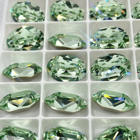 Swarovski 4120 crystal Oval Fancy Stone 238Chrysolite （14x10mm）