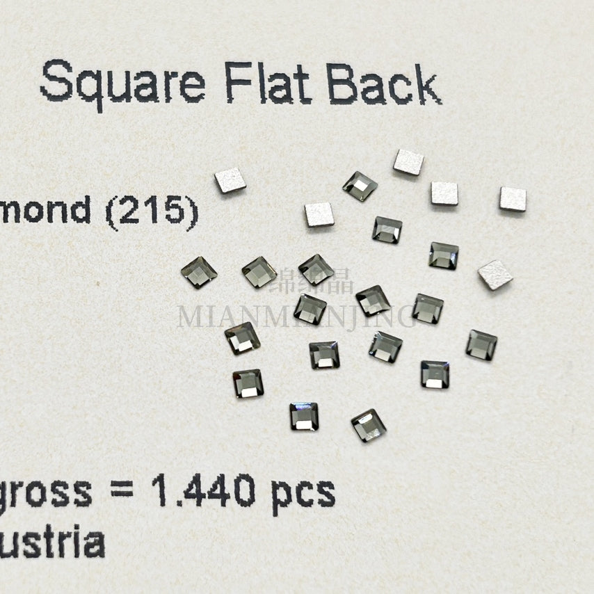 Swarovski 2400 Square Flat Back crystals (2.2mm)