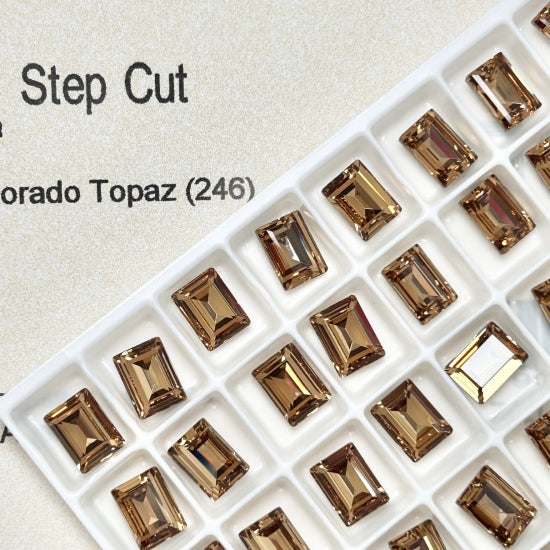 Swarovski 4527 crystal Step Cut Fancy Stone 246 Light Colorado Topaz （8x6mm）
