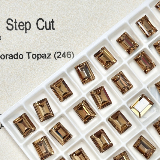 Swarovski 4527 crystal Step Cut Fancy Stone 246 Light Colorado Topaz （8x6mm）