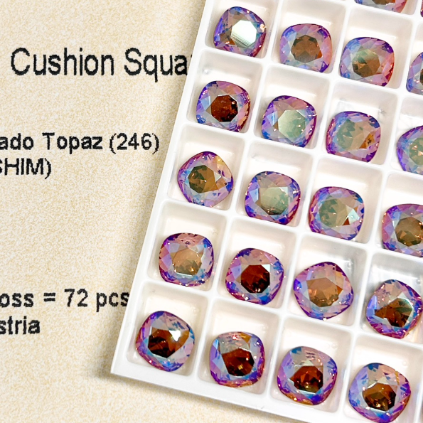 Swarovski 4470 crystal Cushion Square 246SHIM（8mm）