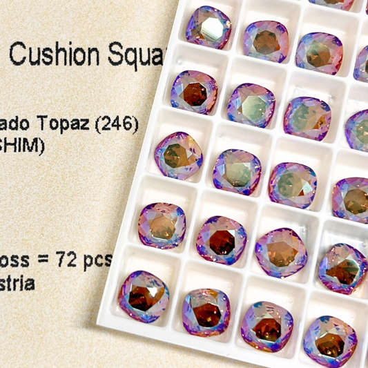 Swarovski 4470 crystal Cushion Square 246SHIM（8mm）