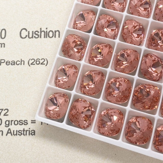 Swarovski 4470 crystal Cushion Square 262Rose Peach（10mm）