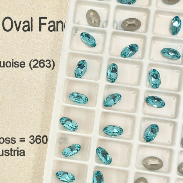 Swarovski 4120 crystal Oval Fancy Stone 263 Light Turquoise（6x4mm）