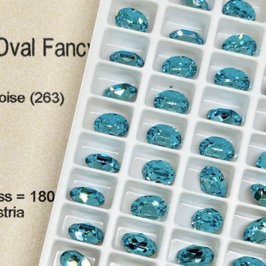 Swarovski 4120 crystal Oval Fancy Stone 263 Light Turquoise（8x6mm）