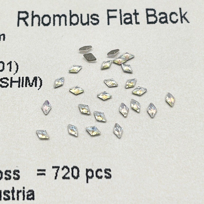 Swarovski 2709 Rhombus Flat Back crystals（3x1.2mm）