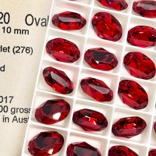 Swarovski 4120 crystal Oval Fancy Stone 276 Scarlet（14x10mm）