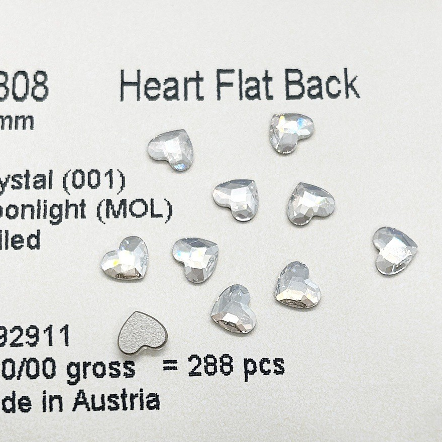 Swarovski 2808 Heart Flat Back crystals（3.6mm）