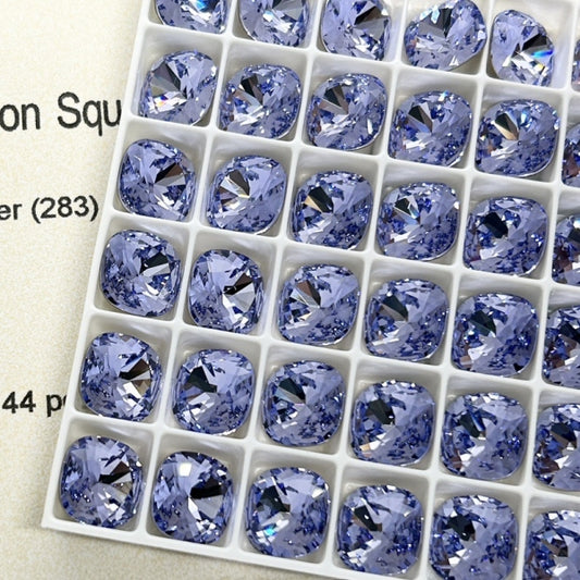 Swarovski 4470 crystal Cushion Square 283Provence Lavender（10mm）