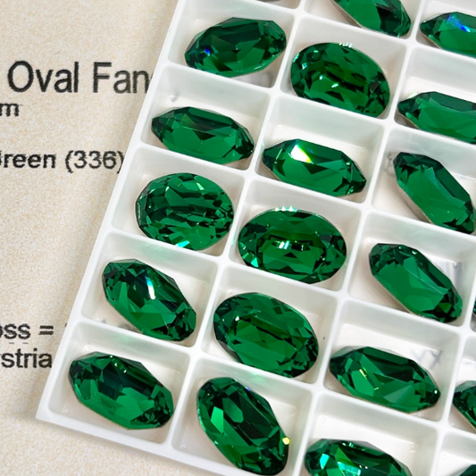 Swarovski 4120 crystal Oval Fancy Stone 336Majestic Green （14x10mm）