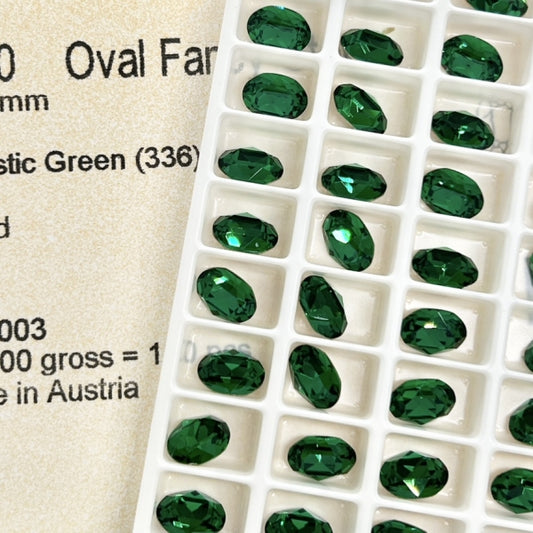 Swarovski 4120 crystal Oval Fancy Stone 336Majestic Green（8x6mm）