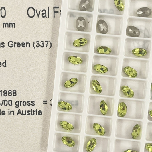 Swarovski 4120 crystal Oval Fancy Stone 337 Citrus Green （6x4mm）