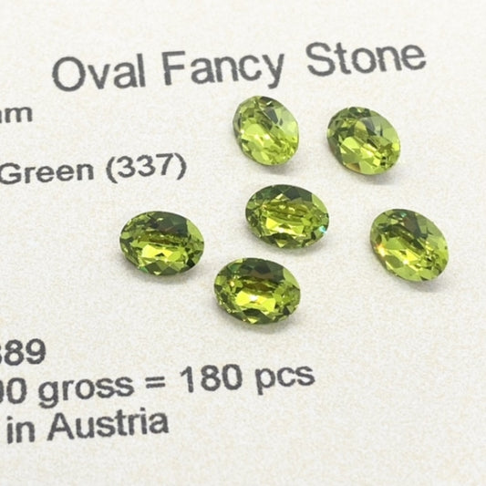 Swarovski 4120 crystal Oval Fancy Stone 337Citrus Green（8x6mm）
