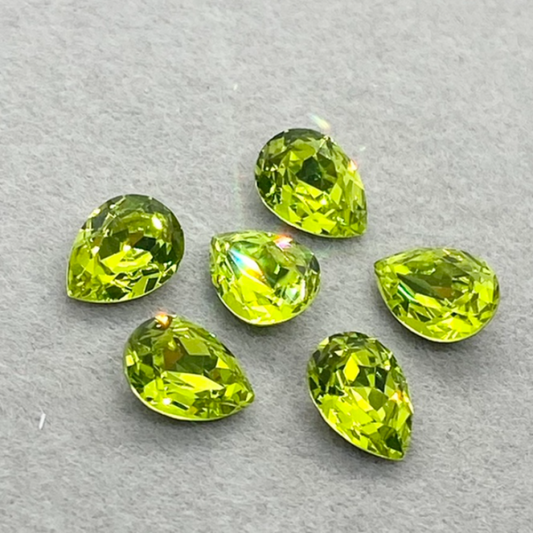 Swarovski 4320 Crystal  Pear Fancy Stone 337 Citrus Green（14x10mm）
