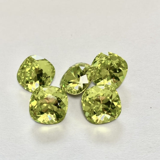 Swarovski 4470 crystal Cushion Square 337Citrus Green（10mm）