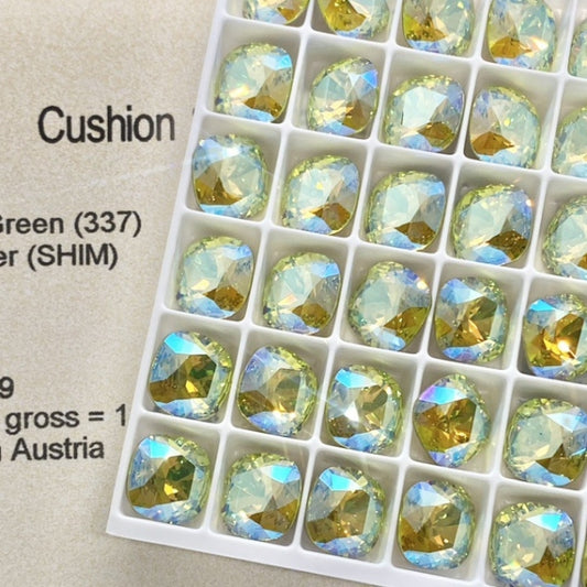 Swarovski 4470 crystal Cushion Square 337SHIM（10mm）