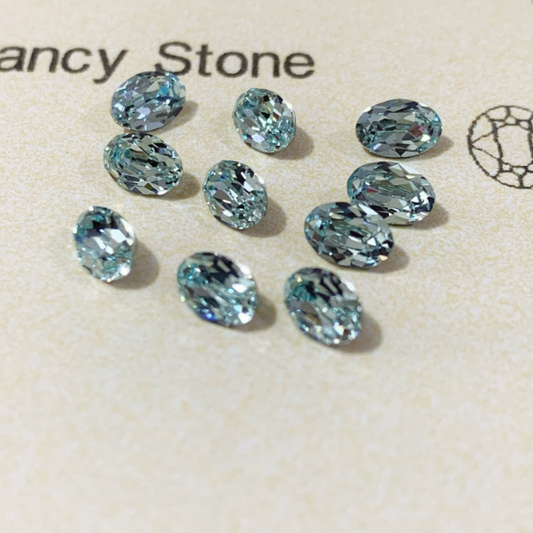 Swarovski 4120 crystal Oval Fancy Stone 361Light Azore（8x6mm）