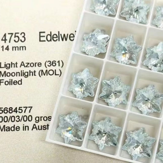 Swarovski 4753 crystal EdelweissFancy Stone 361mol（14mm）