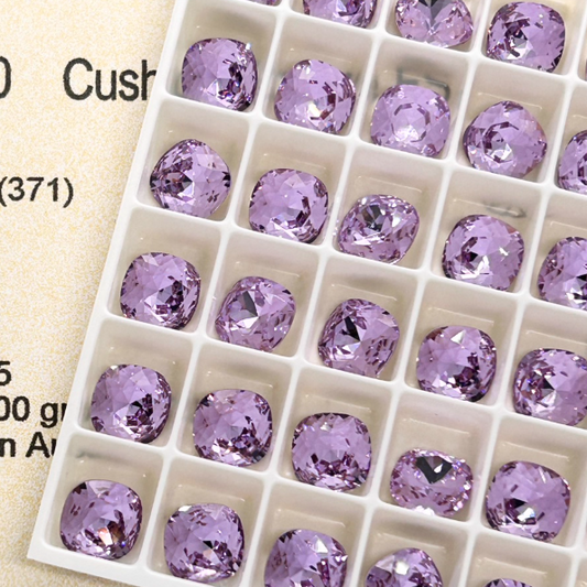 Swarovski 4470 crystal Cushion Square 371Violet（8mm）