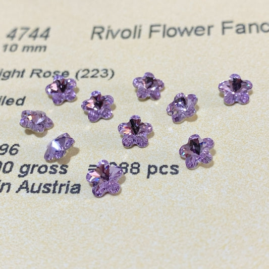 Swarovski 4744 crystal Flower Fancy Stone 371 Violet（6mm）