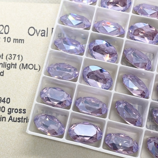 Swarovski 4120 crystal Oval Fancy Stone 371MOL Violet Moonlight（14x10mm）