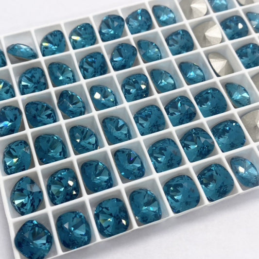 Swarovski 4470 crystal Cushion Square 379Indicolite（10mm）