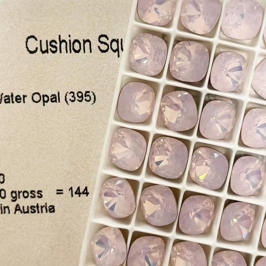 Swarovski 4470 crystal Cushion Square 395Rose Water Opal（10mm）