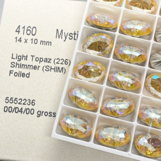 Swarovski 4160 Crystal Mystic Oval Fancy Stone 226shim（14x10mm）