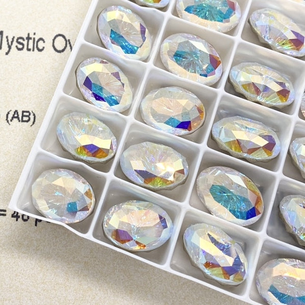 Swarovski 4160 Crystal Mystic Oval Fancy Stone AB （14x10mm）