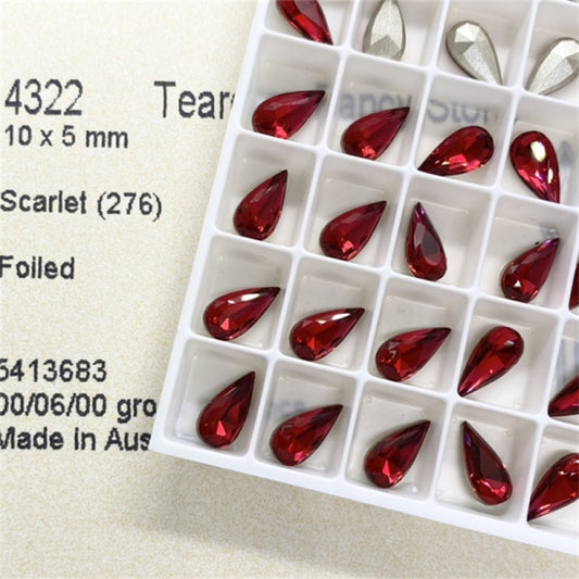 Swarovski 4322 Crystal  Teardrop Fancy Stone 276 Scarlet（10x5mm）