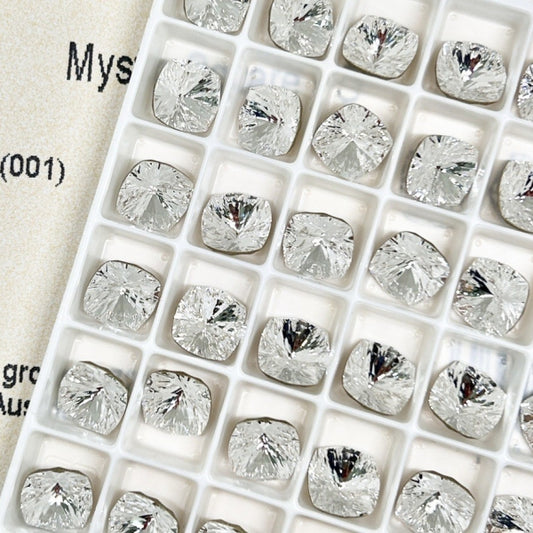 Swarovski 4460 Crystal Mystic Square Fancy Stone 001white （8mm）