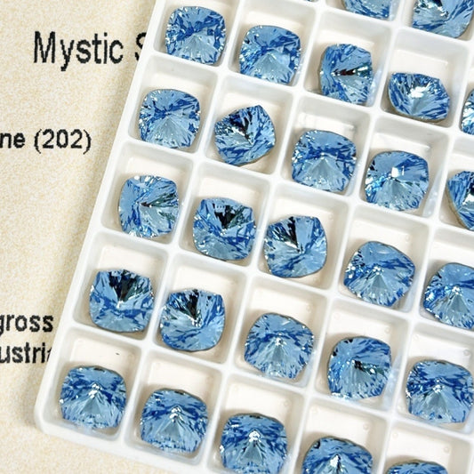 Swarovski 4460 Crystal Mystic Square Fancy Stone 202Aquamarine （8mm）