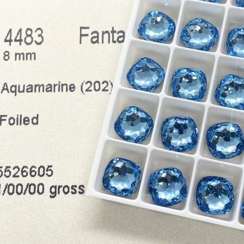 Swarovski 4483 crystal Fantasy Cushion Fancy Stone （8mm）