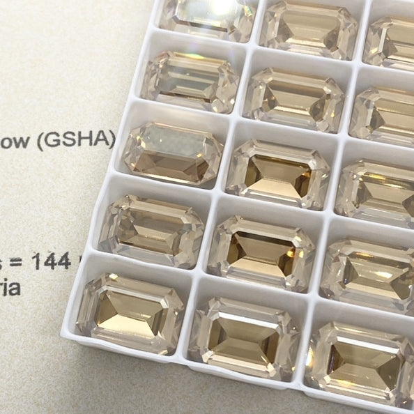 Swarovski 4610 Crystal Fancy Stone Golden Shadow （14x10mm）