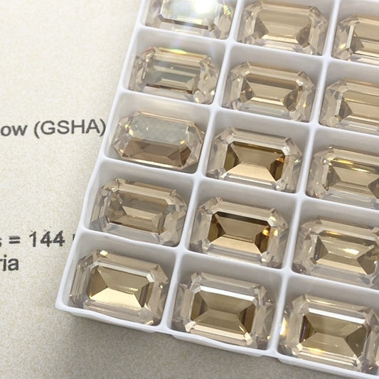 Swarovski 4610 Crystal Fancy Stone Golden Shadow （14x10mm）